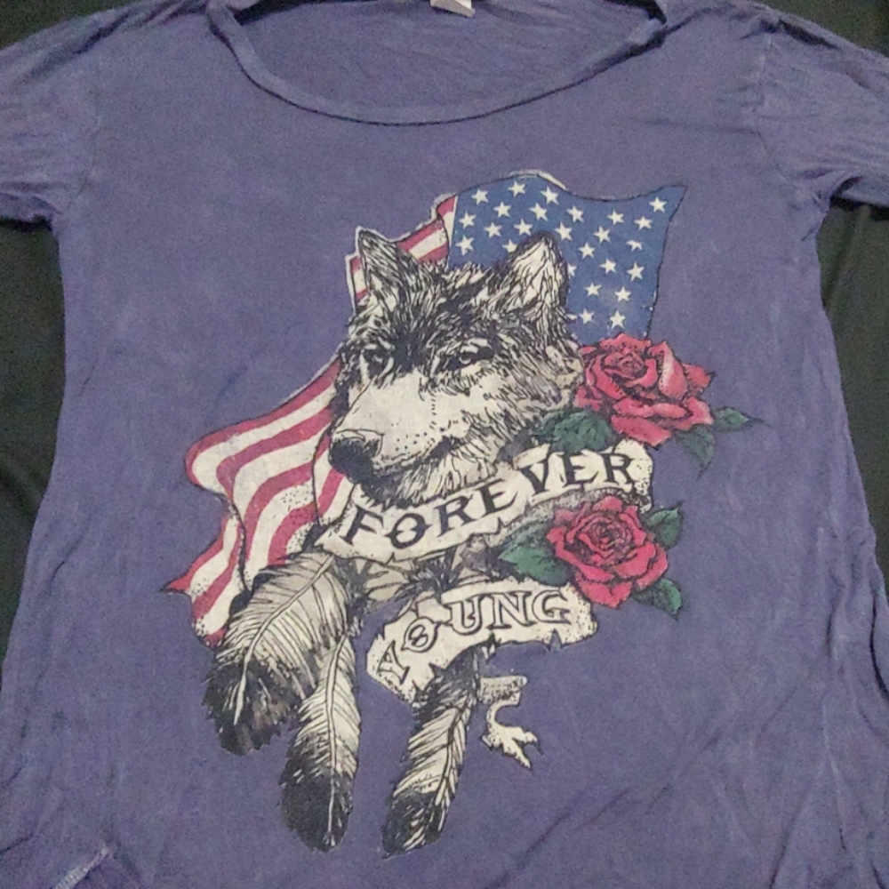 Deb Patriotic Wolf Shirt